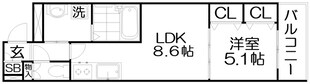 クレアール大久保町の物件間取画像